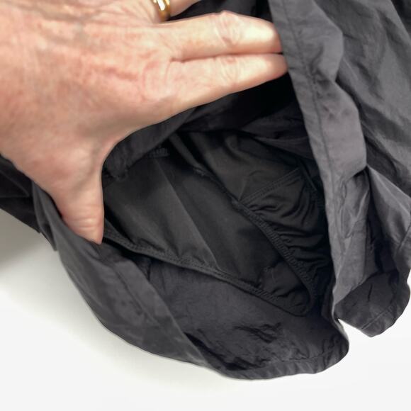 Free People Movement Wide Smocked Waist Athletic Shorts Sz M Black Pocket Lined - Picture 3 of 11